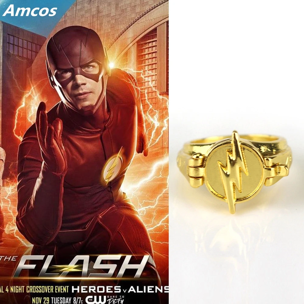 TV Series The Flash Reverse Flash Finger Rings Gold Plated Cosplay
