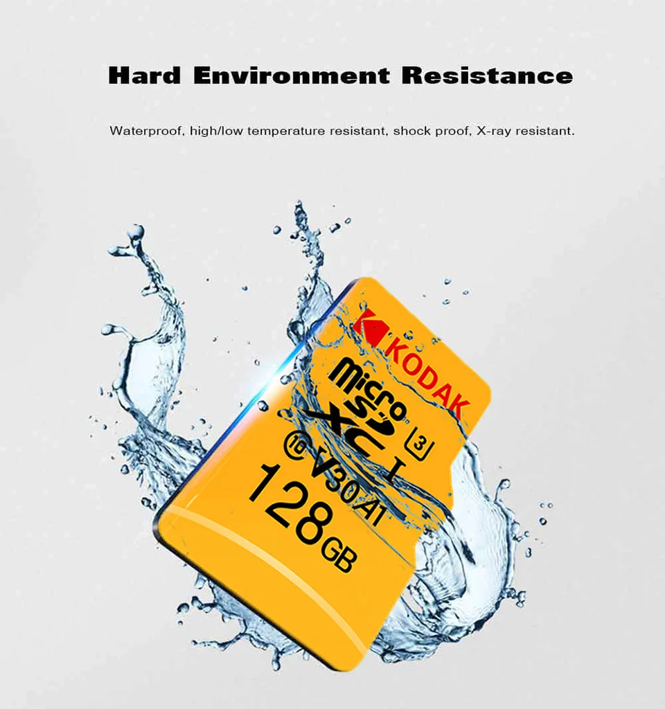 Высокоскоростная карта памяти Kodak 256 ГБ 128 Гб Micro SD 64 Гб 32 Гб карта TF/Micro SD карта памяти класс 10 U1/U3 флэш-карта памяти