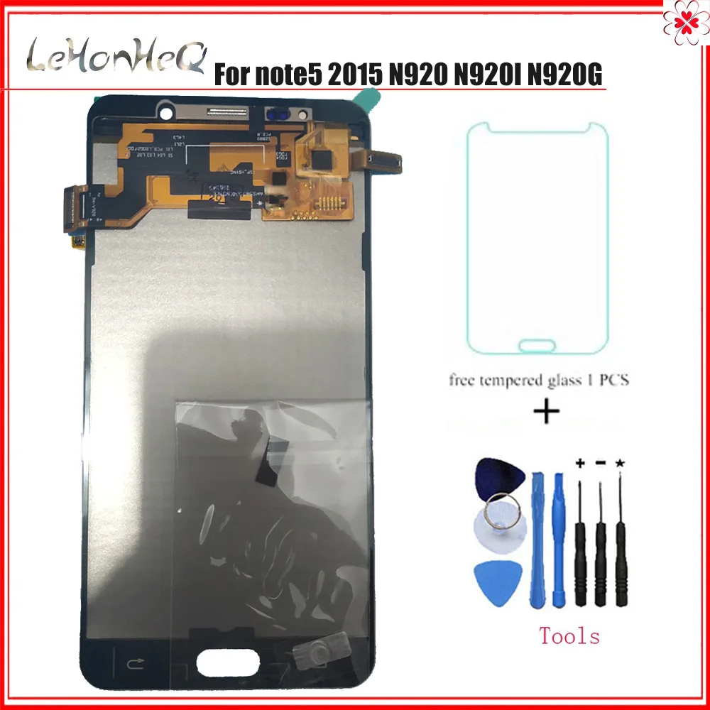 

Test TFT LCD For Samsung Galaxy note 5 N920 N920G LCD Display Touch screen Digitizer Assembly For samsung note5 N920I N920A LCD