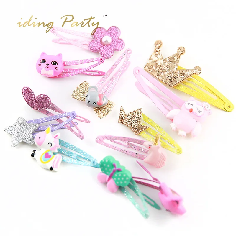 iDing Cartoon Hair Clips Headwear Set for Girls Barrette Ring Children's Day Birthday Gift Hairpin Band ZBYP035 | Дом и сад