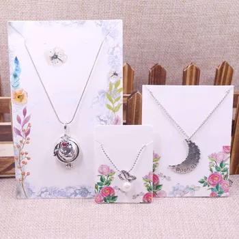 

New Diy 100 pcs DIY earring card 34x34-50x9mm 1Pair Earring Card 120x45m Necklace Card/Hair Clip Card Custom Logo Cost Extra