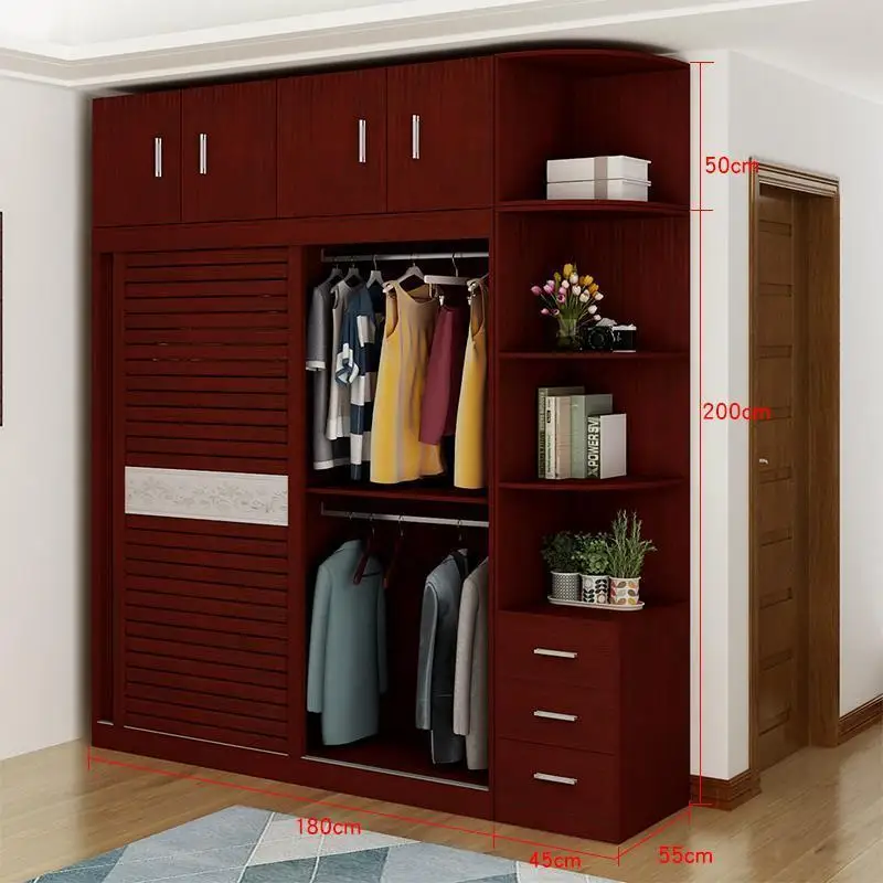 Garderobe Armario деревянный Giyim Gardrop Meuble Rangement Szafa Chambre Kast Mueble De Dormitorio шкаф для спальни - Цвет: Version L