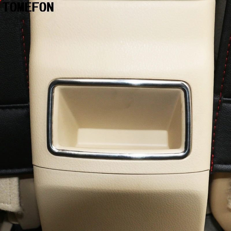 

For Toyota Corolla Altis E170 2013 2014 2015 2016 2017 stainless steel rear tail seat armrest storage box trim