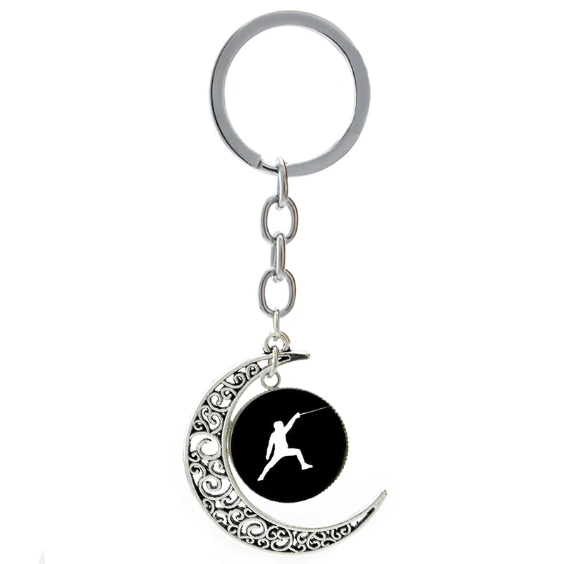 カジュアルスポーツエレガントなフェンシングキーホルダーヴィンテージ男性女性剣道ジュエリーアーチェリー水泳スキューバダイビングサーフィンキーチェーンリングt380 Lovers Gift Pendant Keypopular Keychains Aliexpress