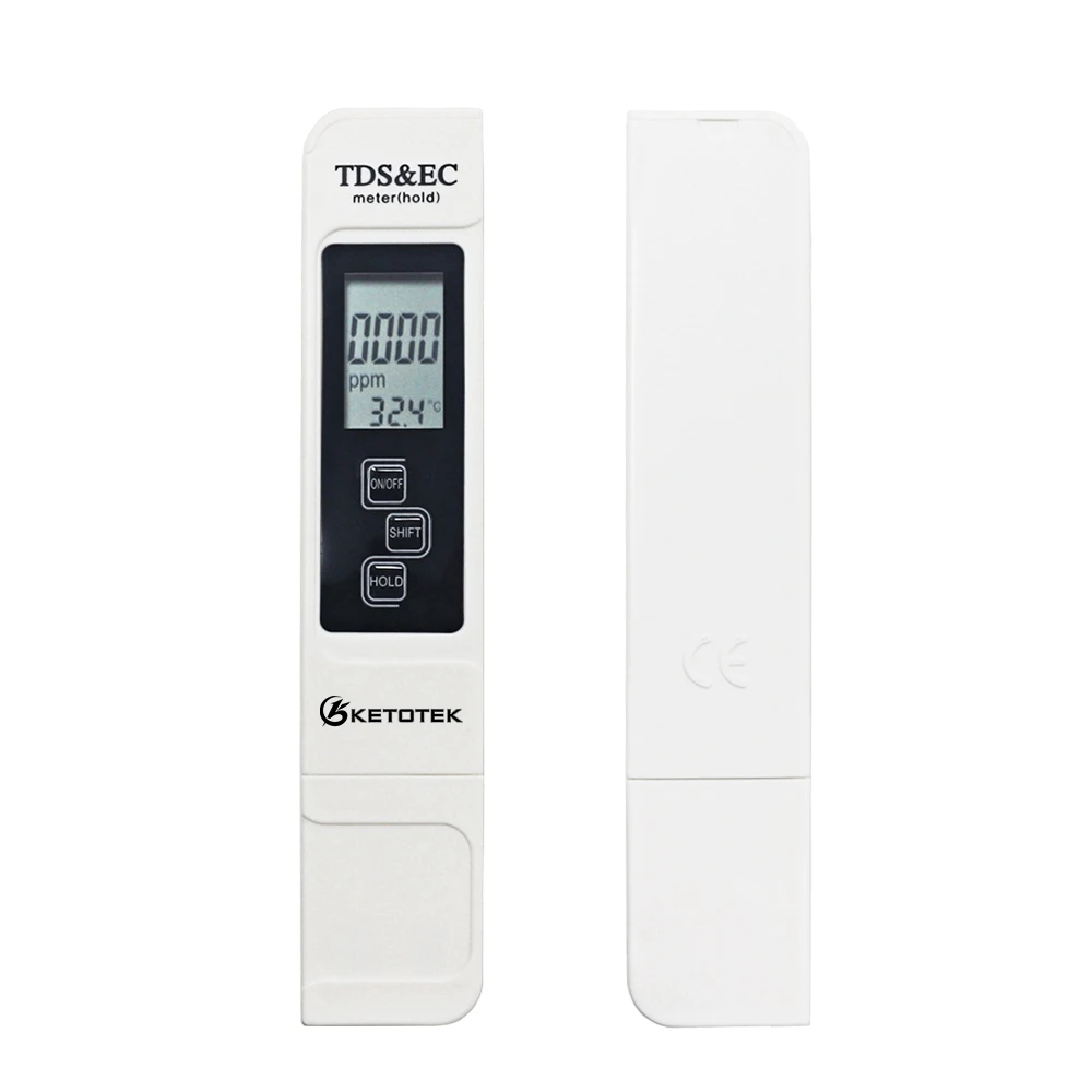 Цифровой рН-метр TDS тестер TDS& EC метр с термометром 0,00-14,0 1-9990PPM 0-9999us/cm 0-9999ppm 0,1-80.0C водный монитор - Цвет: TDS EC meter KT-1