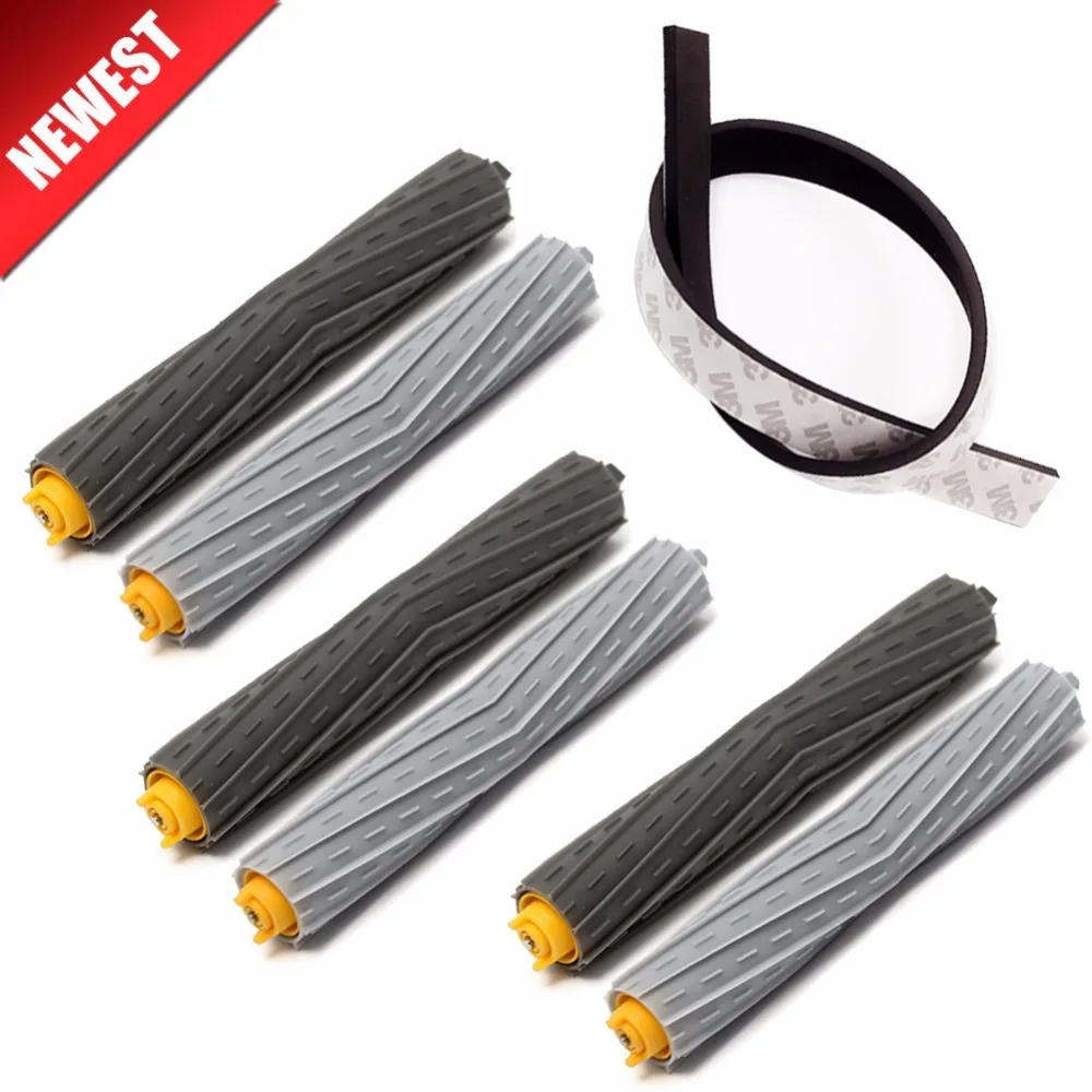 

3set Brush+1Pcs Plastic Bump strip kit for iRobot Roomba 800 900 Series 870 880 980 Vacuum Cleaner robot Parts no filter hepa