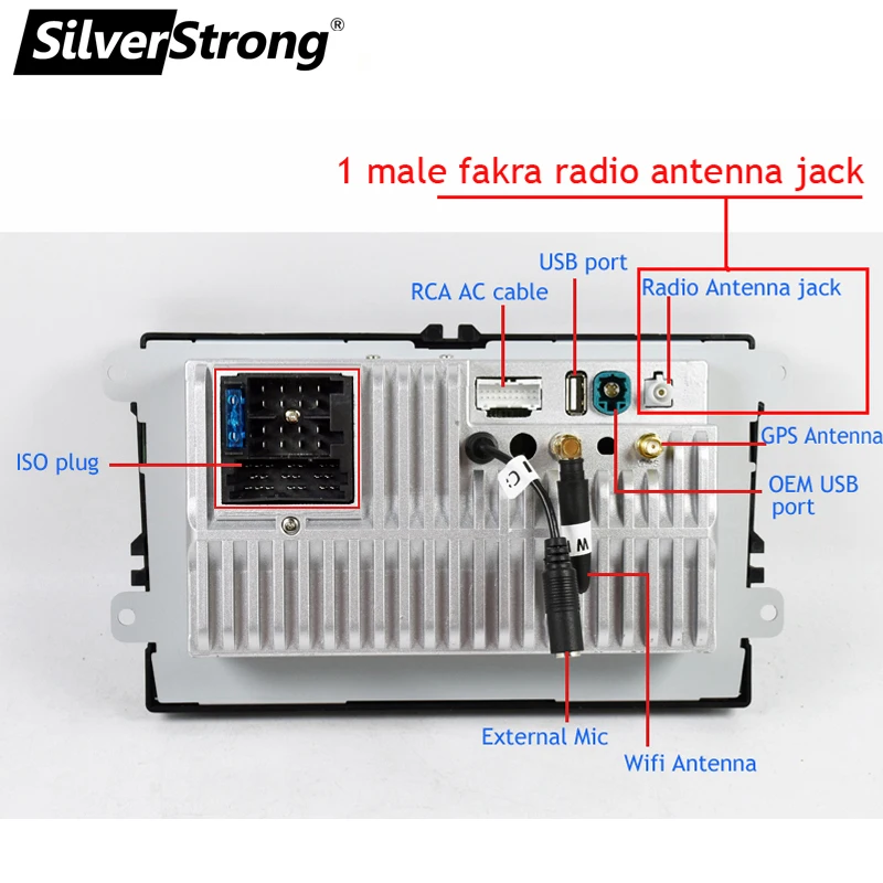 SilverStrong один Fakra Женский до двух Fakra Мужской адаптер 2 Fakra до 1 Fakra радио антенна адаптер для VW-AUDI-MERCEDES-BMW радио