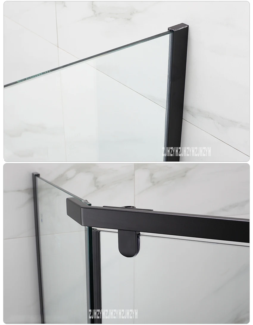 SLM06Z Glass Shower Room Door Stainless Steel Handle Shower Enclosure Aluminum Alloy Side Column Plastic Steel Stone Foundation