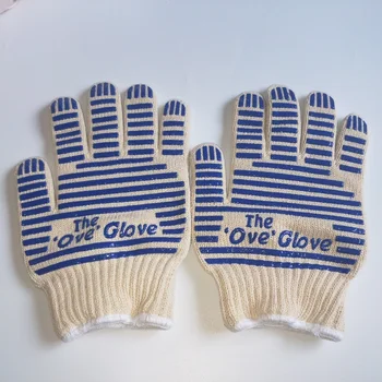 

2019 S/2 BBQ Grill Gloves,Oven Heat Resistant Cooking Gloves for Barbeque Grilling Frying Baking Smoking Potholder Leedemore,