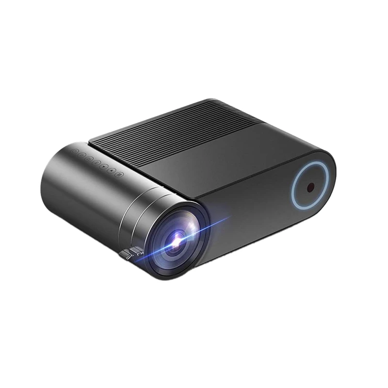 Yg420 мини светодиодный проектор, Lcd 1280x720 Hd переносной проектор со стереодинамиком и пультом дистанционного управления - Цвет: EU Plug