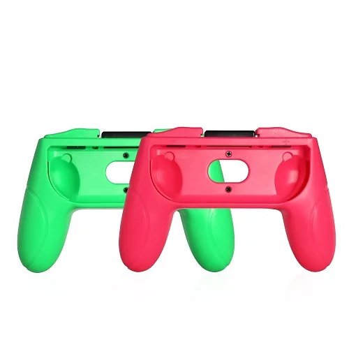2 pieces/set Steering Wheel or Game Controller Handle Kit for Nintendo Switch Joy Con - Цвет: Pink Green Handle Ki