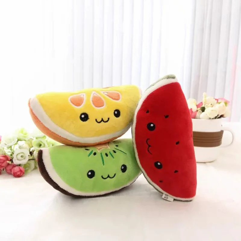 Emoji Kawaii Плюшевые мягкие куклы Киви/оранжевый/игрушка арбуз Имитация Фрукты