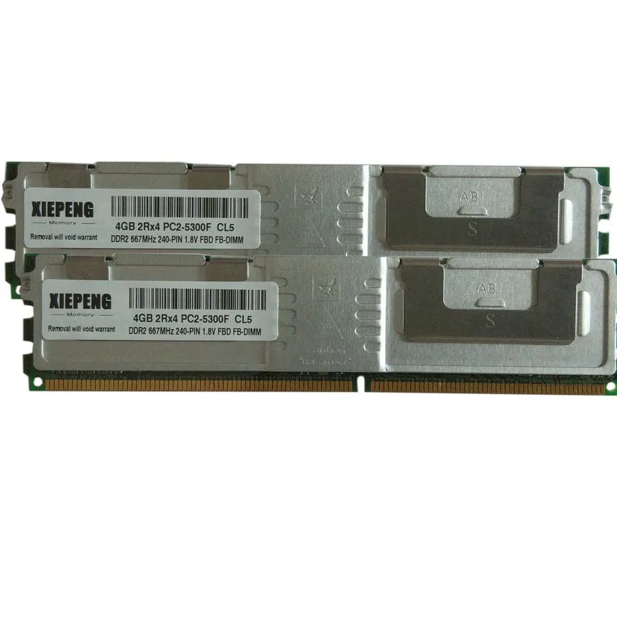 Серверная память 4 Гб 2Rx4 PC2-5300F FB-DIMM 8 Гб DDR2 800 МГц PC2-6400F ECC FBD 16 Гб 667 МГц полностью буферизированная оперативная Память DIMM 240pin 5300