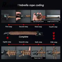480 кг практичный зонтик веревка браслет выживания Открытый браслет «Кемпинг» Спорт на открытом воздухе браслет выживания Портативный
