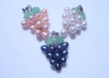 

MIX COLOR!!! Flower Freshwater 100% Genuine Pearl Pendant Charm Jewelry Nice Accessory Hot Sale