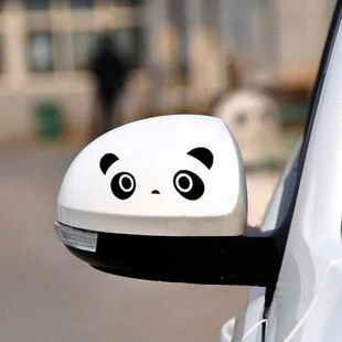 1 Pair Reflective Vinyl font b Car b font Sticker Panda Smile face font b Car