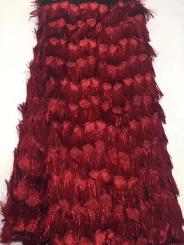 

High Quality African Lace Fabric Net 2019 French Lace Fabric Tulle With Sequins Rosy Nigerian Lace Fabrics For Wedding ZX30831