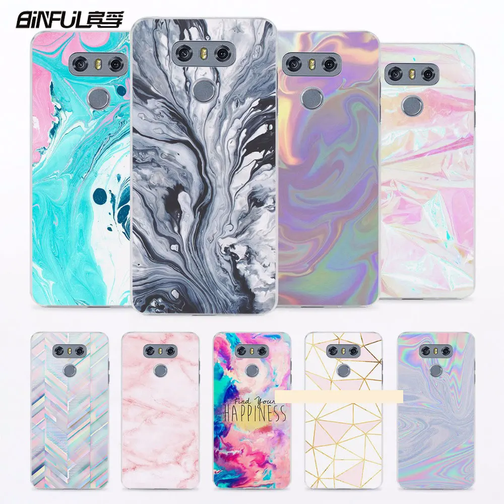 

BiNFUL color Pink and Aqua Marble Printing hard clear phone Case cover for LG G6 G5 G4 G3 V10 V20 K10 K8 2017 K5 K4 K3