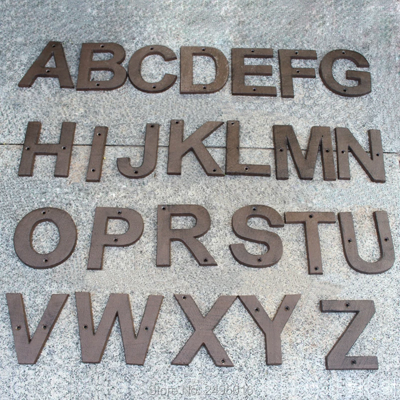 

Big size Cast Iron Address Letters House Letter Heavy Duty Metal House Numbers and Letters, House Signs