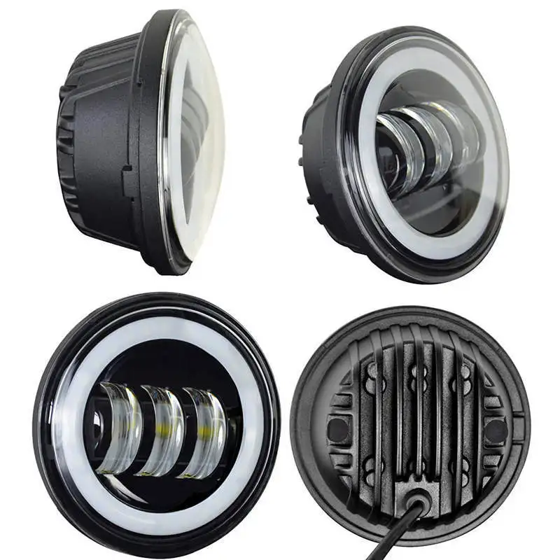 7 inch 40W LED Headlight Daymaker + 2pcs 4.5 inch LED Fog Light DRL Headlamp Black Set Kits For Harley Davidson Motocyclefff