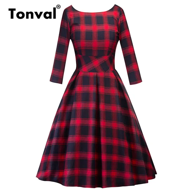 red gingham dress womens