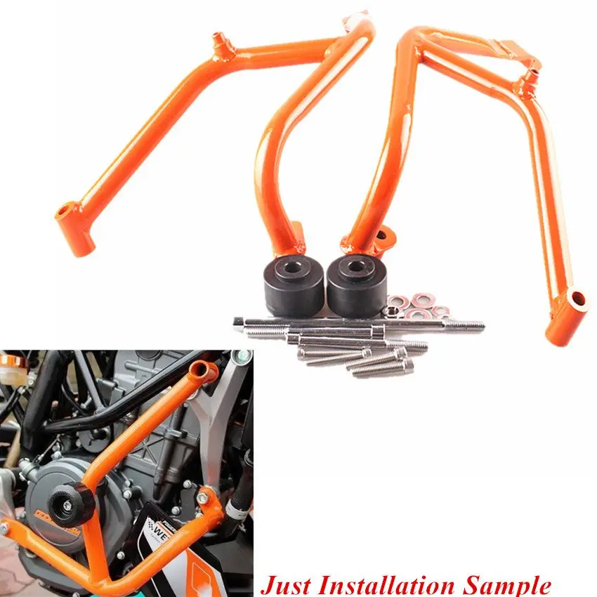 

For KTM DUKE 390 2013 2014 2015 Steel Motorcycle Accessories Orange Engine Crash Bars Guard Protection