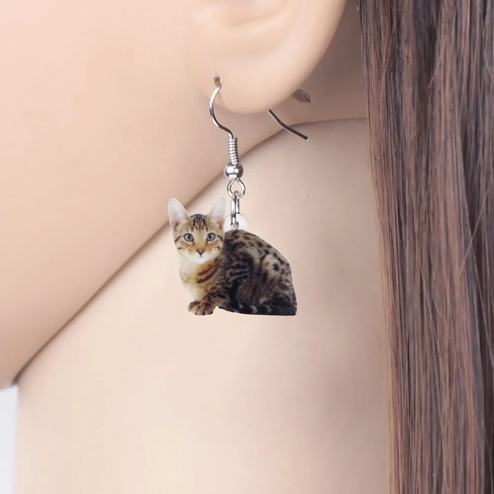Bonsny массивные акриловые серьги с изображением кота из мультфильма Котенок