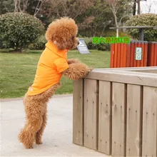 Новая одежда для домашних животных; сезон весна-лето-осень; майка; плюшевый щенок; повседневная одежда для домашних животных; 6 цветов; хлопковые товары для домашних животных