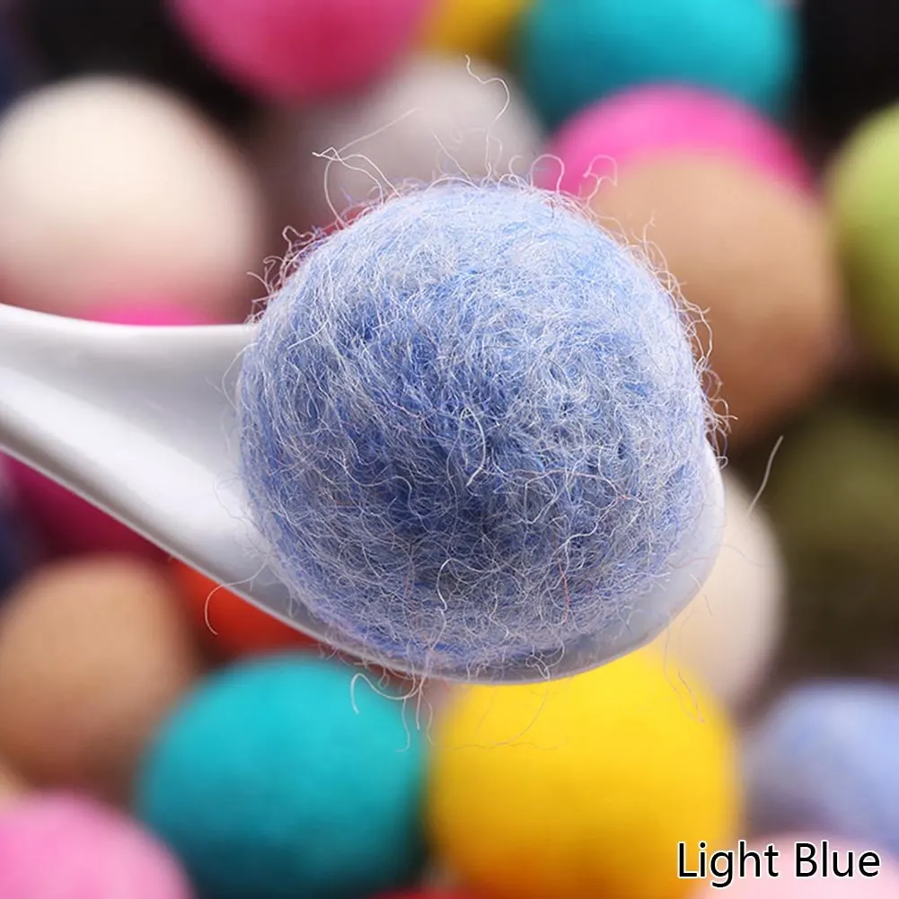 Mix Размеры 30 мм разные цвета в произвольном порядке помпон мягкий балабоны для детские игрушки «сделай сам» Аксессуары - Цвет: light blue