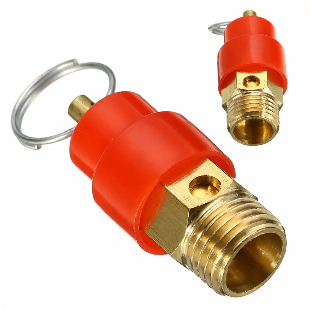 1pc New 1 4 Bsp Safety Valve Brass 120 Psi Air Compressor Safety