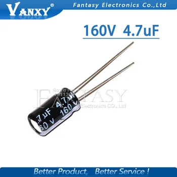 

20PCS Higt quality 160V4.7UF 6*11mm 4.7UF 160V 6*11 Electrolytic capacitor