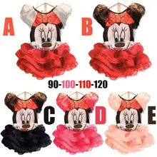 Girls Cartoon Mickey Minnie mouse Dress For Party Kid Clothing Baby Children Wear Fashion Summer Girl Lovely T shirt+Dress