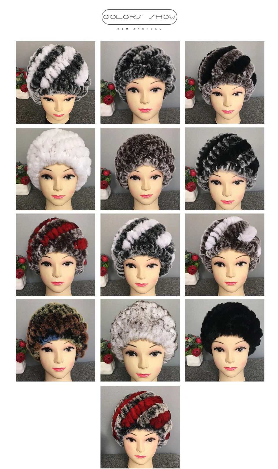 Классические женские шапки из меха кролика Рекс, Модные Полосатые стильные шапки и шапочки, милые вязаные меховые теплые зимние шапки, натуральная меховая шапка
