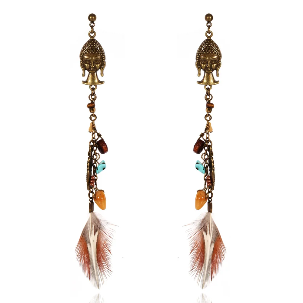 Женские серьги 2018 Новый Богемия красивые перо oorbellen букле d'oreille femme 2017 pendientes