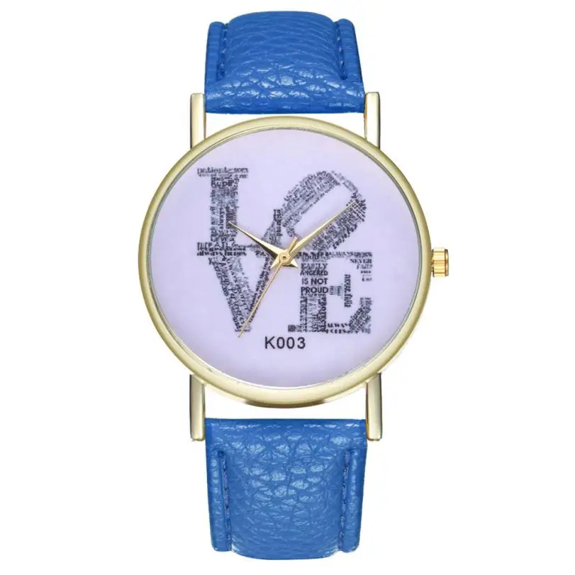 Темперамент повседневные часы Простой сувенир день рождения женские наручные часы подарки студенческие красивые унисекс Женские кварцевые часы# D - Цвет: blue