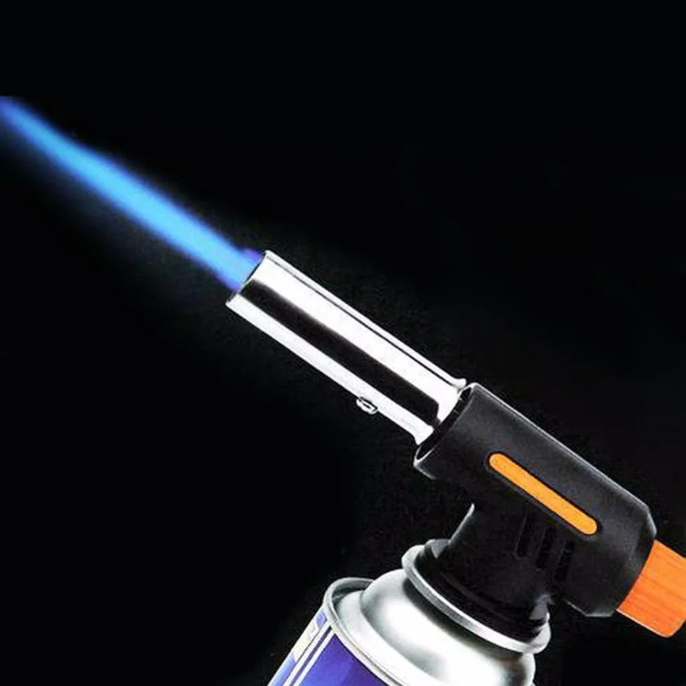New Butane Gas Outdoor Camping Soldering Weld Gun Shape Iron Lighter Burn Fire Flame Starter