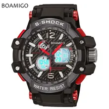 S Shock Men Sports Watches BOAMIGO Brand Analog Digital LED font b Electronic b font Quartz