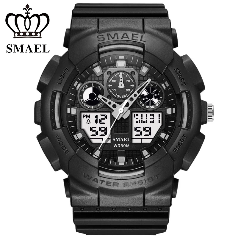 SMAEL Multi function Electronic Mens Watch G Sport Military S Shock LED