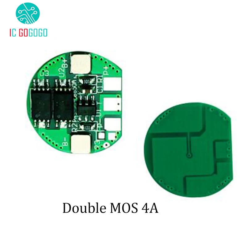 

Double MOS 4A 18650 Battery Protection Board 3.7V Lithium Polymer High Current Charge Discharge Protect Circuit BMS/PCM/PCB