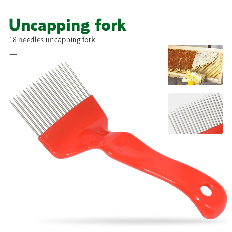 

Beekeeping 18 Pin Stainless Steel Tines Comb Uncapping Fork Cut Honey Fork Bee Beekeeping Tools