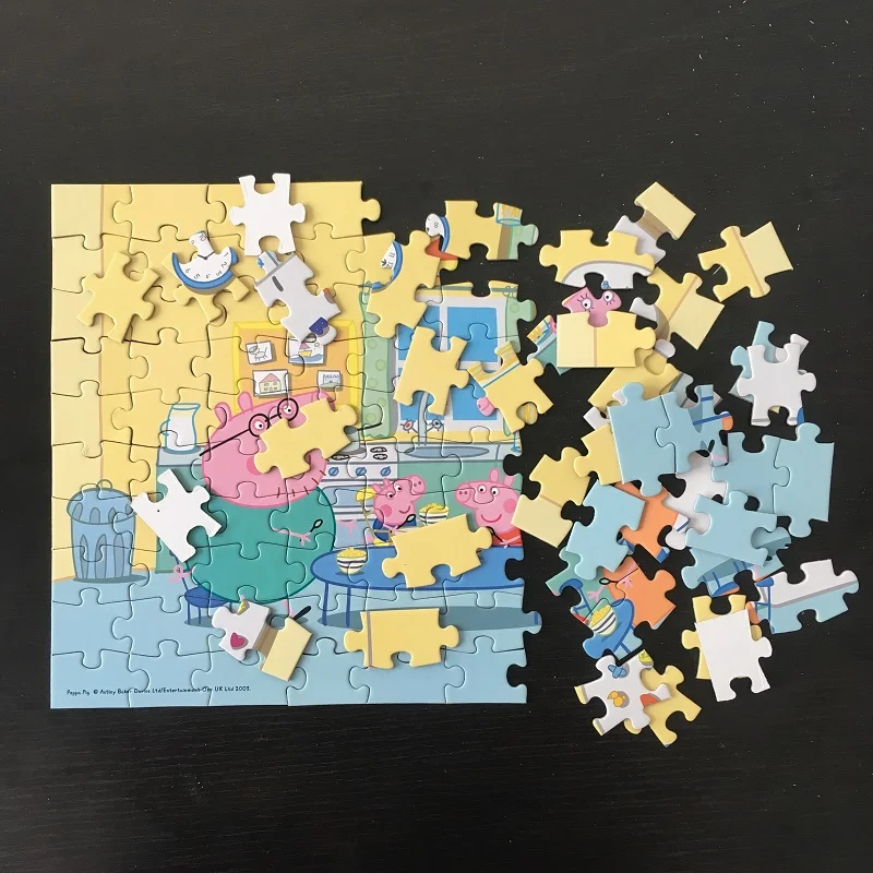 

Peppa pig 15/24/48/100piece paper puzzle toy Stitching images Improve identification ability Intelligence training patchwork toy