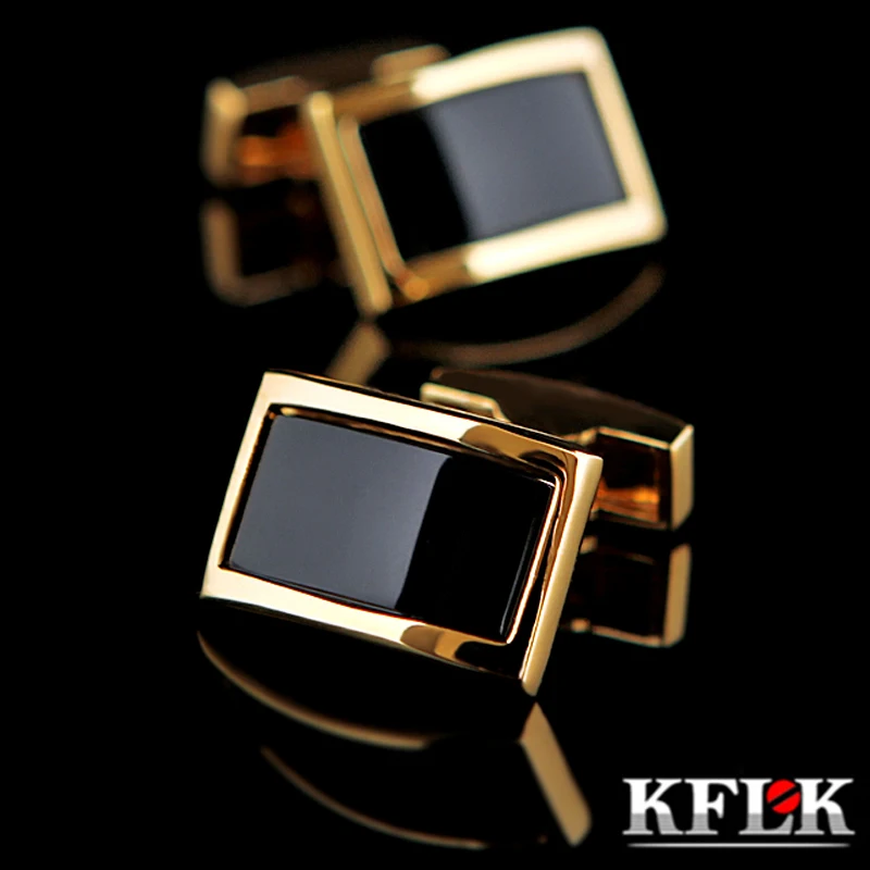 KFLK shirt cufflinks for men's Brand cuff buttons Gold-color cuff links gemelos High Quality wedding abotoaduras Free Shipping