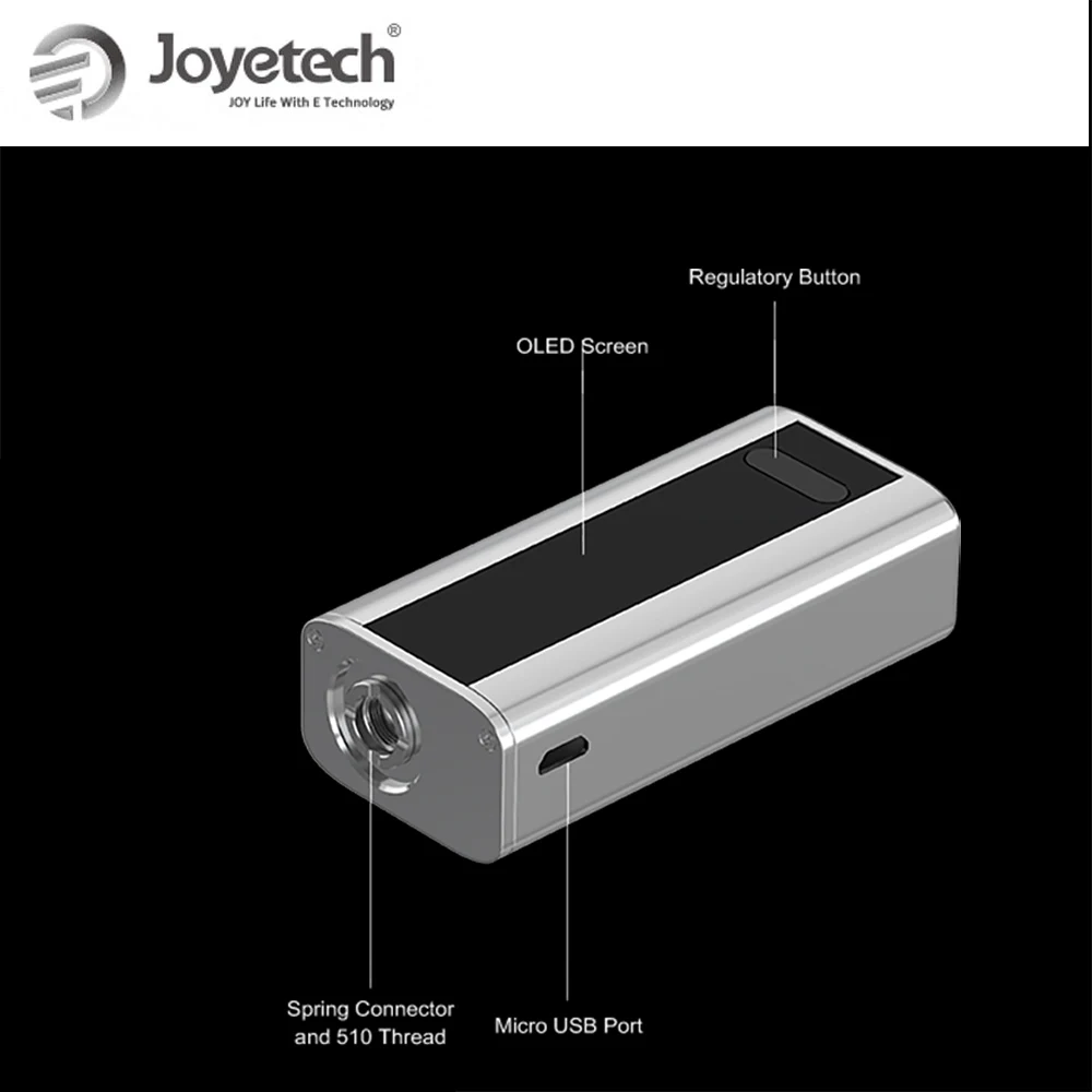 Online Heißer Verkauf! Russland lager Ursprüngliche Joyetech Quader Mini Batterie Mod 1 80W Ausgang Eingebaute 2400mah e Zigarette