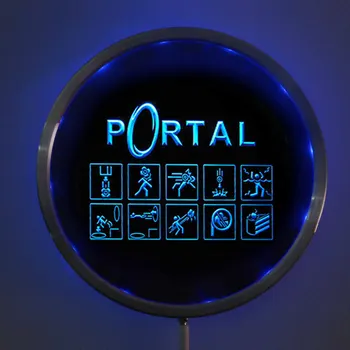 

rs-e0068 Portal LED Neon Round Signs 25cm/ 10 Inch - Bar Sign with RGB Multi-Color Remote Wireless Control