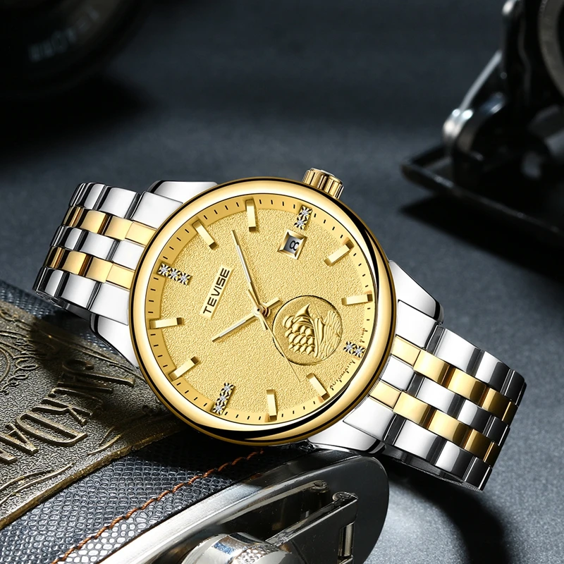 

2019 TEVISE Luminous Waterproof Mechanical Watch Outdoor Sport Men Automatic Watches Stainless Steel Male Wristwatch