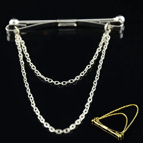 

Gentlemen Tie Clip Bar Clasp Cravat Pin Skinny Collar Silver Gold Color Necktie Brooches Shirt Clips Party Wedding Accessories