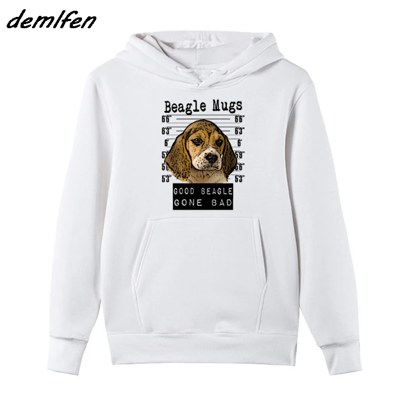 Модная забавная толстовка с капюшоном свитшот надписью Beagle вышел из плохого