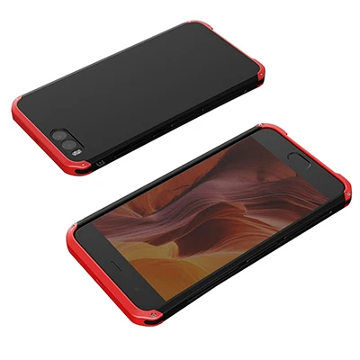 Чехол с металлической рамкой для Xiao mi Red mi Note 8 7 6 5 Pro, задняя крышка для Xiaomi mi 9 8 SE mi Note 3, жесткий защитный чехол из поликарбоната - Цвет: Black red