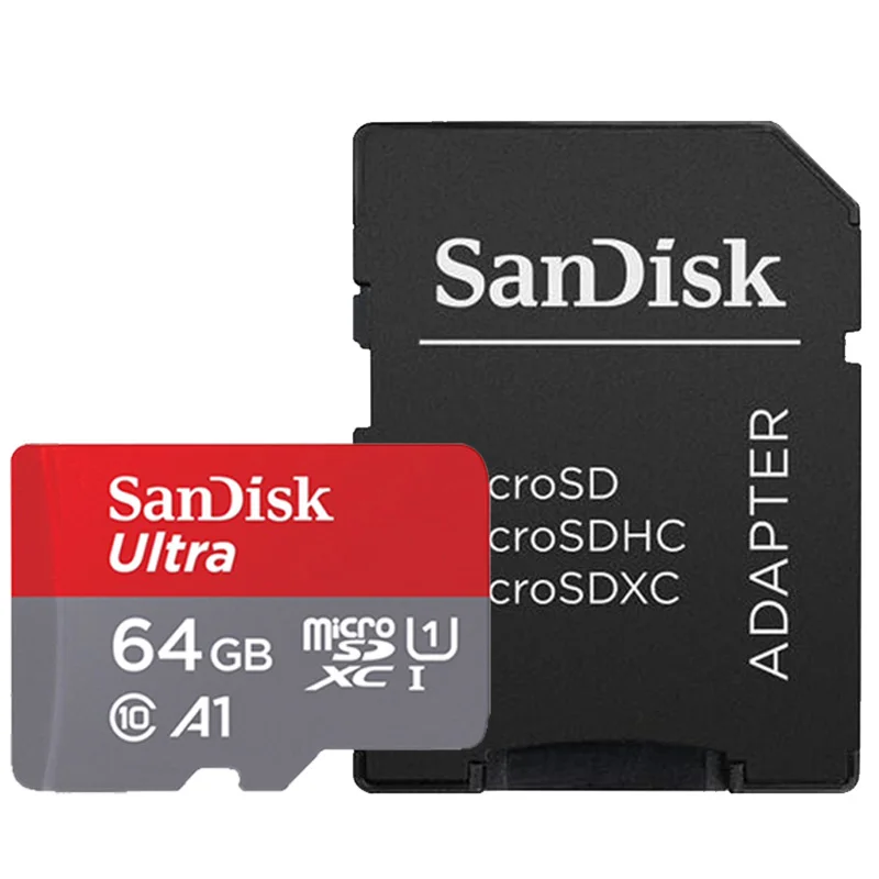 Sandisk micro sd 16 ГБ 32 ГБ sd карта 64 Гб 128 ГБ cartao de memoria 200 ГБ 256 Гб карта памяти класс 10 400 ГБ tf карта с адаптером - Емкость: 64GB-AP