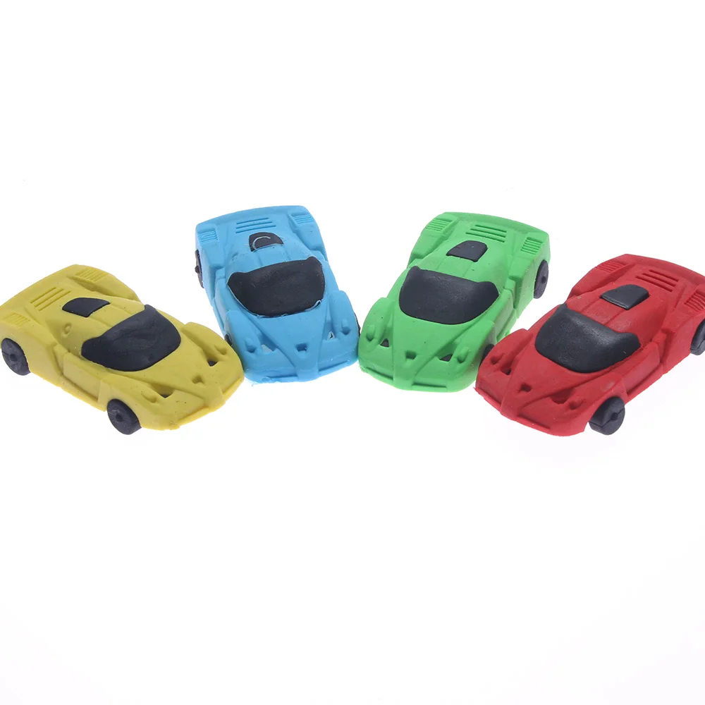 1 шт. Новинка 3D маленький автомобиль резинкой kawaii Творческий канцелярские школьные канцелярские принадлежности подарки для детей мальчик